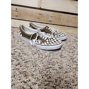VANS Authentic Unisex  Sneakers Checkerboard Brown M-sz 10.5 W- Sz 12